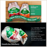 Chicken ayam PROBIOTIC ORGANIC herbal jamu low-fat Natural Poultry frozen WHOLE BROILER (price/pc +/- 900g)